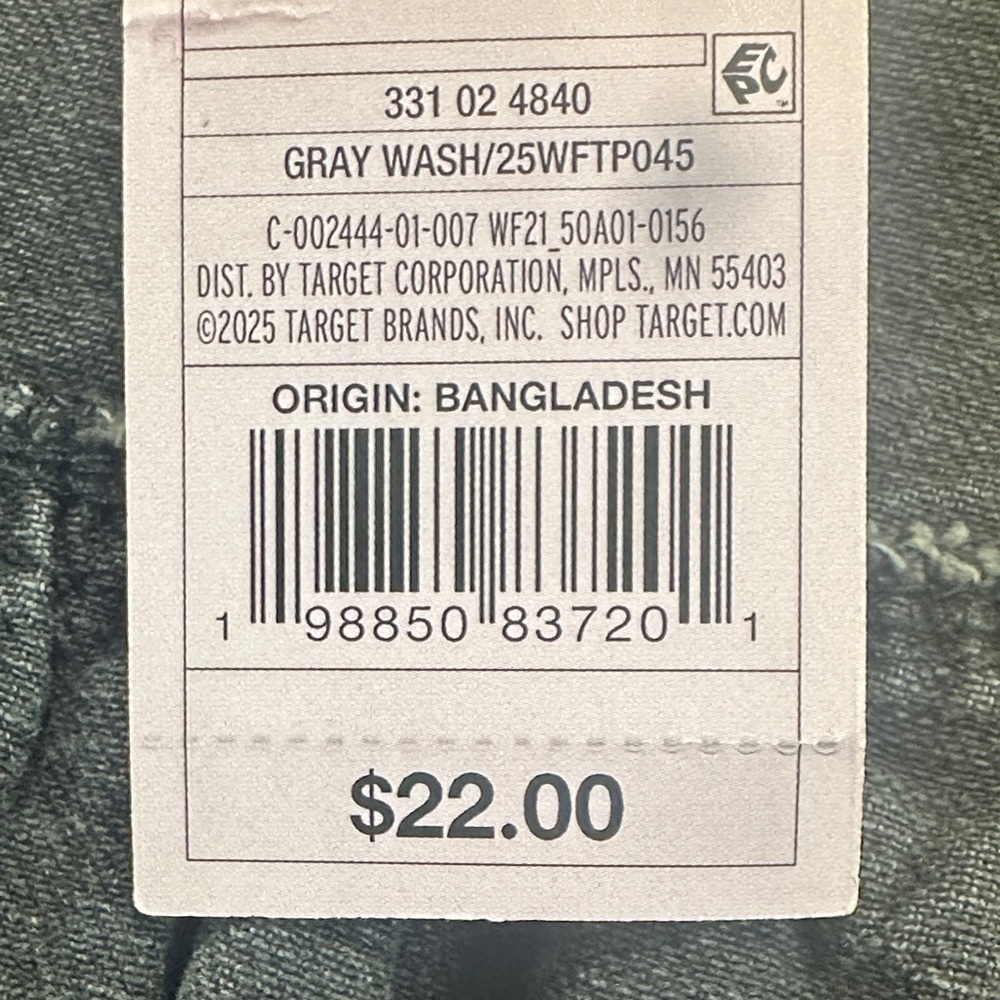 Gray Wash Denim Peplum Tank Top NWT XXL - Picture 5 of 8